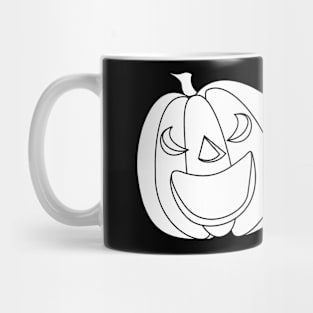 Grayscale Pumpkin Mug